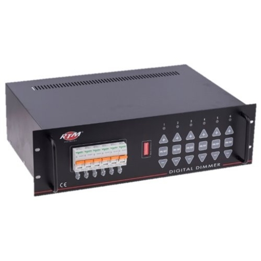 6*3000W Rack Tipi Dijital Dimmer