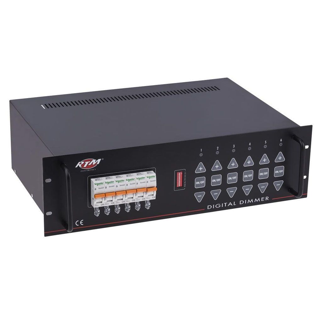 6X2000W Rack Tipi Dijital Dimmer