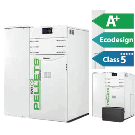 Büyük Yan Hazneli Sulu Sistem Pellet Kazanı Lıdya Compact 15+240LT