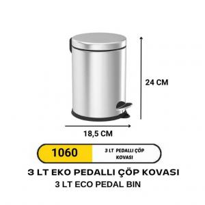Çöp Kovası- 3 Li̇tre Pedallı  Eko