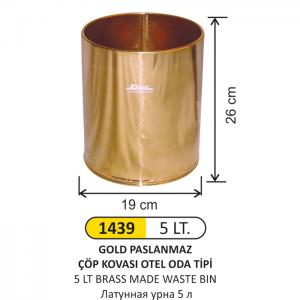 Çöp Kovası- 5 Lt Gold Paslanmaz