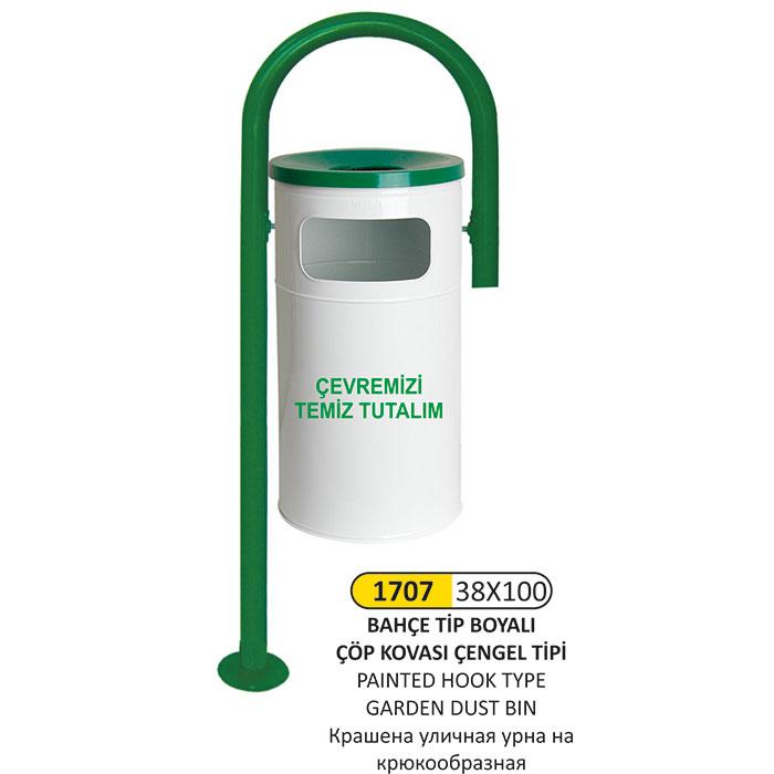 Çöp Kovası- Bahçe  Çengel Ti̇p Boyalı