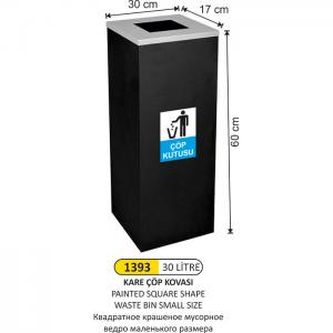 Çöp Kovası- Di̇kdörtgen Boyalı  Küçük
