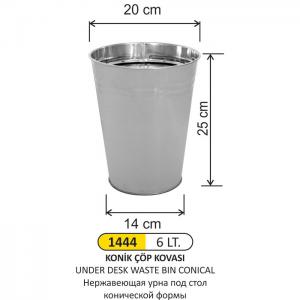 Çöp Kovası- Masa Altı Paslanmaz Koni̇k