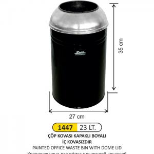 Çöp Kovası- Ofi̇s Boyalı Bombe Kapaklı