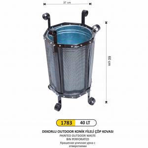Çöp Kovası- Outdoor  Koni̇k Fi̇leli̇