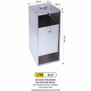 Çöp Kovası- Paslanmaz Sallanır Küllüklü