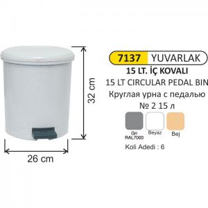 Çöp Kovası- Pedallı  Yuv.2 No 15 Lt
