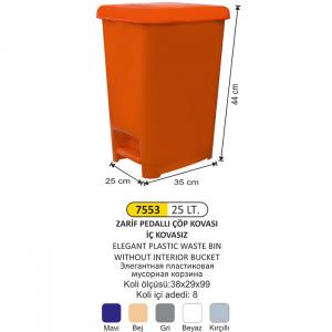 Çöp Kovası- Plasti̇k Pedallı  25 Li̇tre Zari̇f Model