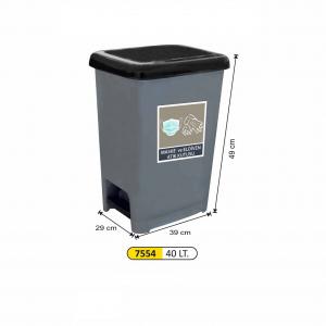 Çöp Kovası- Plasti̇k Pedallı  40 Li̇tre Zari̇f Model