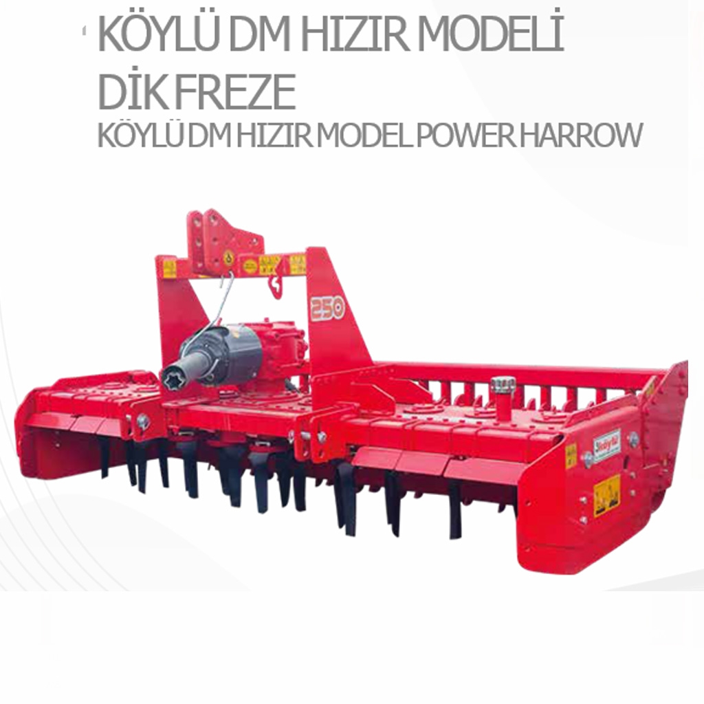 Dik Rotovatör -  Dolu Merdaneli Ağır Tip  Hızır Model Değişken Devirli Şanzıman 250 Cm
