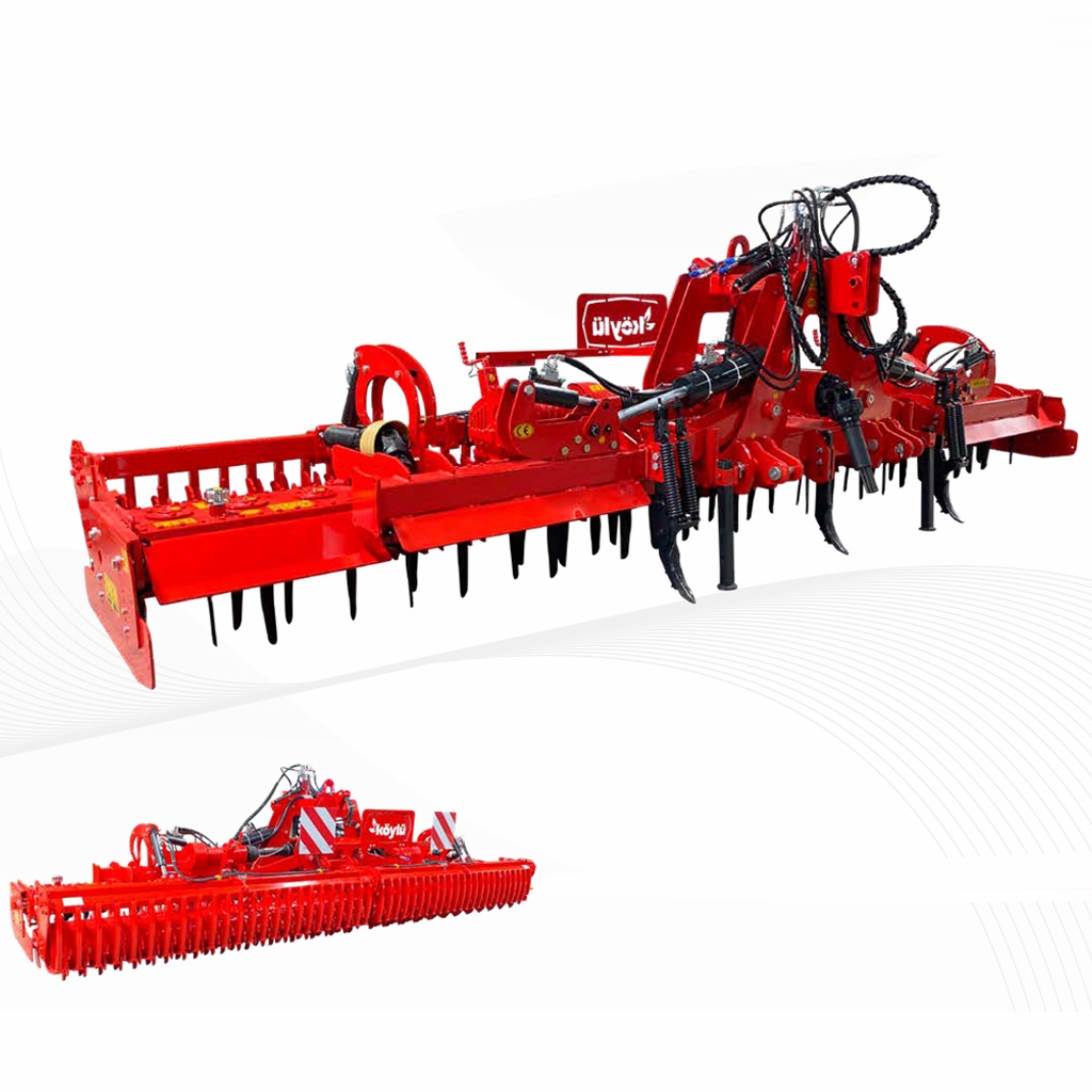 Dik Rotovatör -  Ağır Tip Dolu Merdaneli Katlamalı - Değişken Devirli Şanzıman Ejderha Model 500 Cm