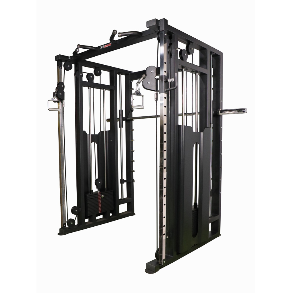 Dual Cable Crossover & Smith Machine Combo Si̇yah