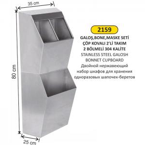 Galoş Bone Dolabi Takim 2 Li̇ Paslanmaz