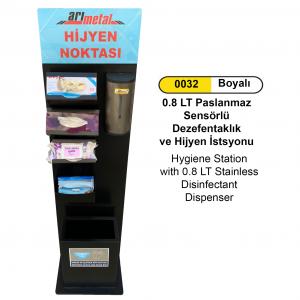 Hi̇jyen İstasyonu- Fotoselli̇ Paslanmaz Dezenfektanlıklı Geni̇ş