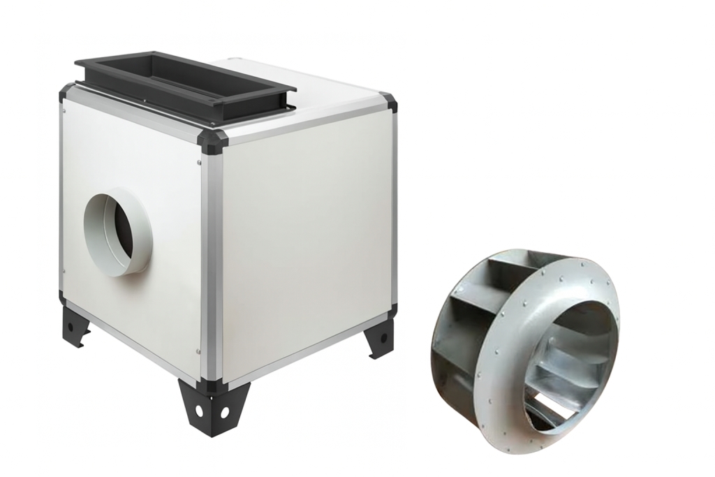 Hücreli Mutfak Davlunbaz Fanı -Mdf Serisi- 400 V 0,55 KW 1450 Devir 3000 Hava Debisi 400 Basınç