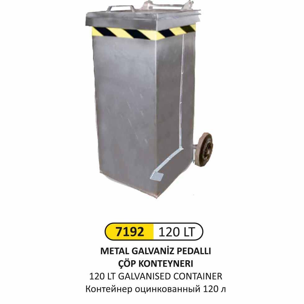 Konteyner- Galvani̇z 120 Li̇tre Pedallı