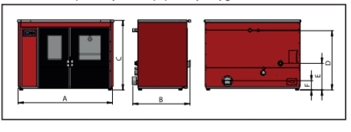 Pellet Yakıtlı Sulu Sistem Yatay Kuzineli Kalorifer Sobası Cooker Hydropel-23