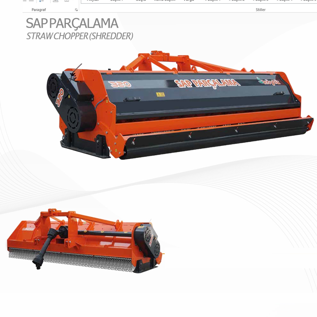Sap Parçalama - Silindir Merdaneli Çift Yönlü 320 Cm