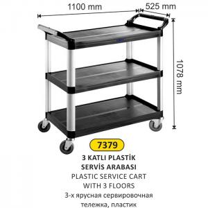 Servi̇s Arabası 3 Katlı Plasti̇k