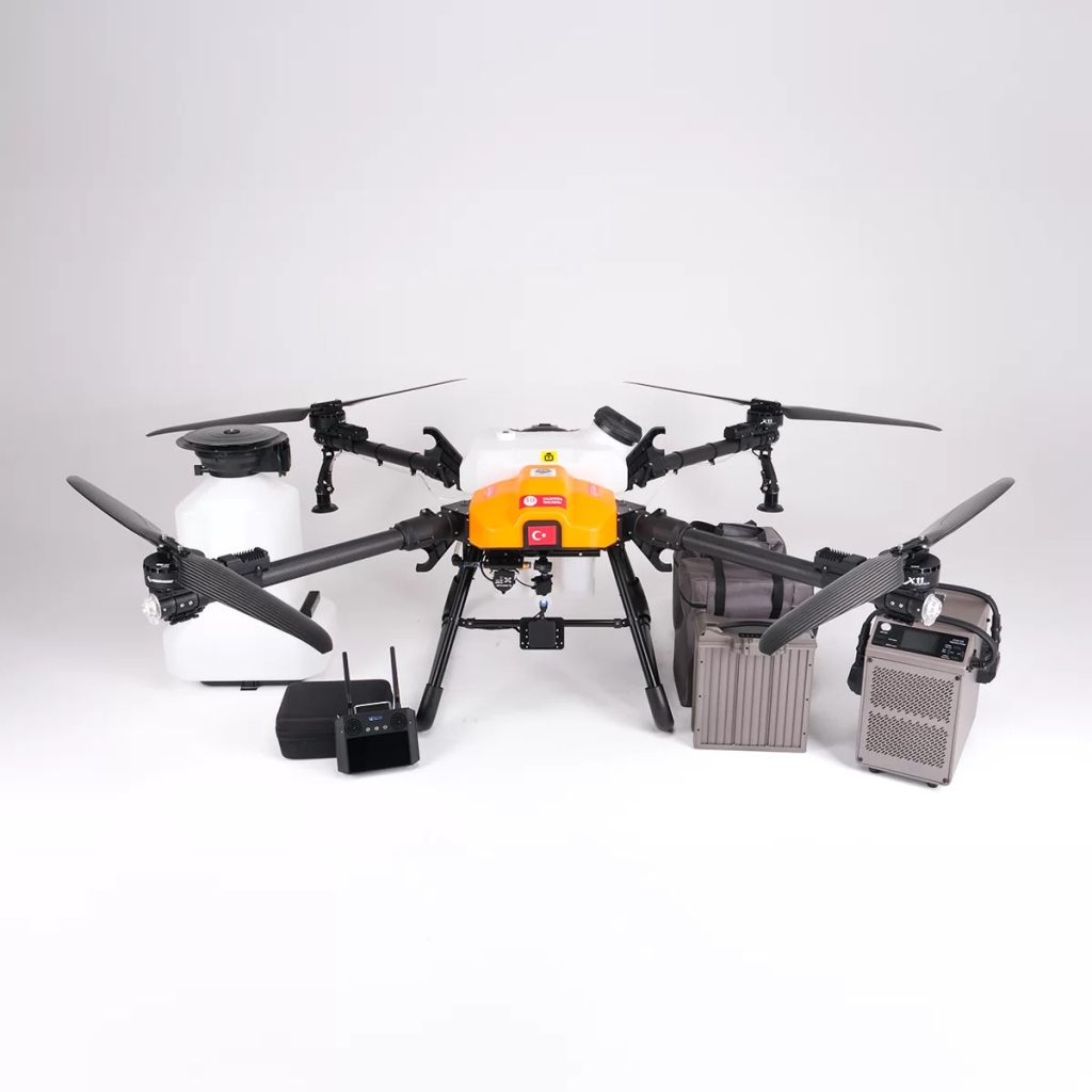 İlaçlama Dronu -Zirai İnsansız Hava Aracı- 40L (3 Pil ve Jeneratör Dahil)