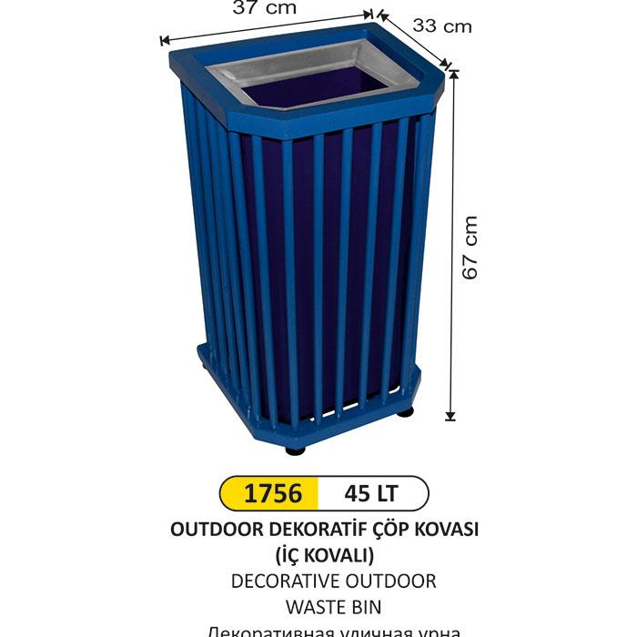 Çöp Kovası- Outdoor  Dekorati̇f