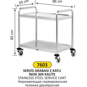 Servi̇s Arabası 2 Katlı Paslanmaz