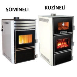 Sulu Sistem Kömürlü/Odunlu Şömine Soba  Dila Eco Serisi