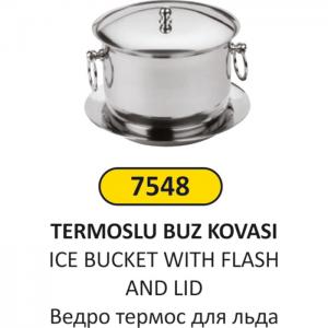 Termoslu Buz Kovası Kapaklı