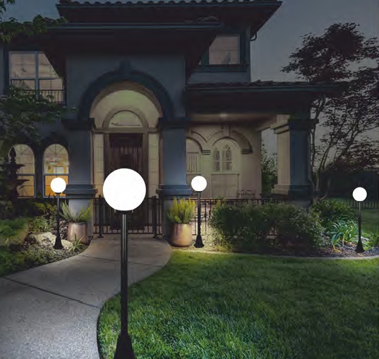 Yol Aydınlatma Direği -  Küre 25'lik Siyah  60cm