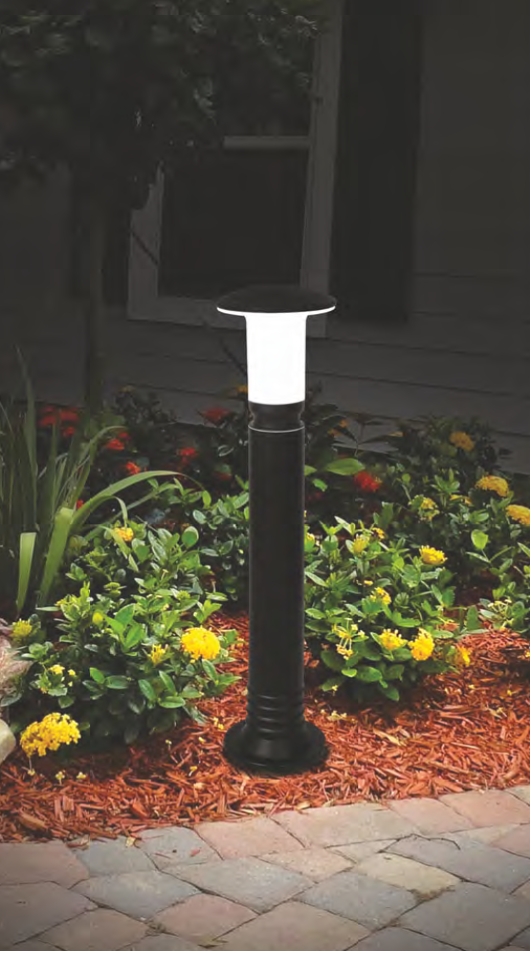 Yol Aydınlatma Direği - Mantar Uzun Siyah/ Beyaz 90Cm